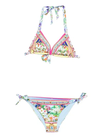 CAMILLA FLORAL-PRINT HALTER BIKINI