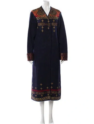 Pre-owned Camilla Floral Print Jacket In Blue