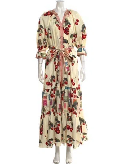 Pre-owned Camilla Floral Print Long Dress In Multi