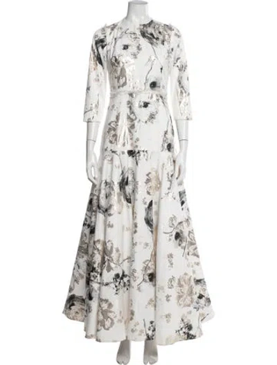 Pre-owned Camilla Floral Print Long Dress In Multicolor