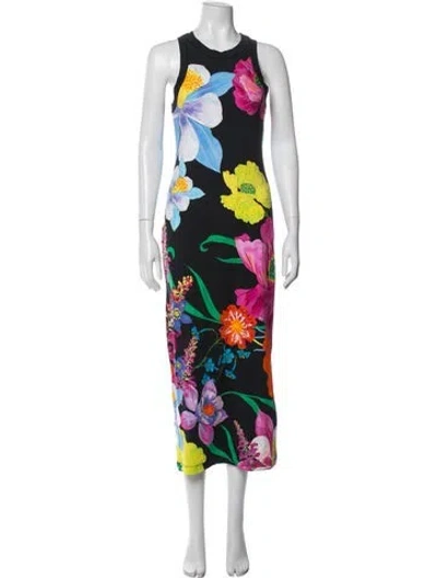 Pre-owned Camilla Floral Print Long Dress W/ Tags In Multi