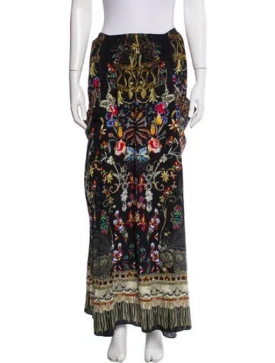 Pre-owned Camilla Floral Print Long Skirt In Multi