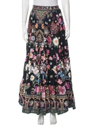 Pre-owned Camilla Floral Print Long Skirt In Multi