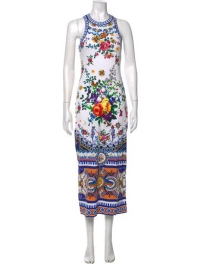 Pre-owned Camilla Floral Print Midi Length Dress W/ Tags In Multicolor