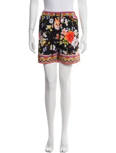 Pre-owned Camilla Floral Print Mini Shorts W/ Tags In Neutral