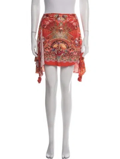 Pre-owned Camilla Floral Print Mini Skirt W/ Tags In Multicolor