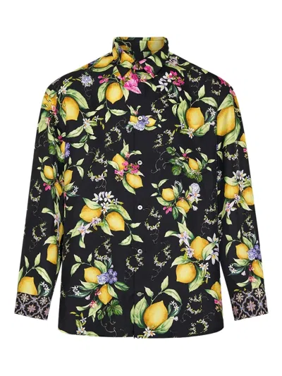 Camilla Floral-print Shirt In Blue