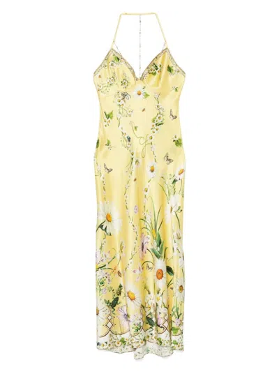 CAMILLA FLORAL-PRINT SILK DRESS