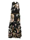 Camilla Necktie Dress With Elasticated Waist Magic In The Manuscripts In Multi