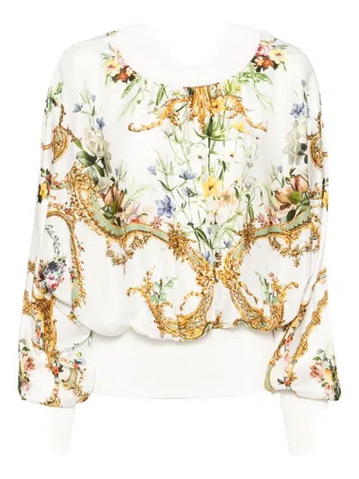 Camilla Floral-print T-shirt In Multi