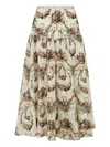 Camilla Floral-print Tiered Skirt In Multi