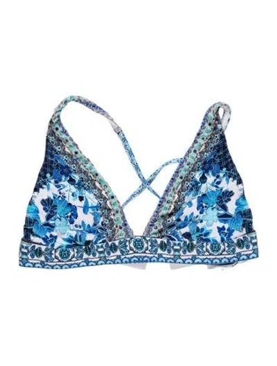 Pre-owned Camilla Floral Print Top W/ Tags In Blue