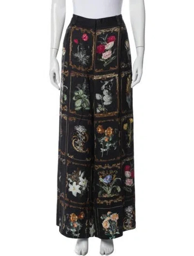 Pre-owned Camilla Floral Print Wide Leg Pants W/ Tags In Blue