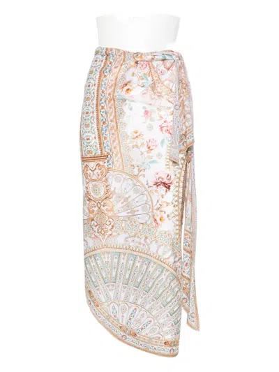 Camilla Floral-print Wrap Beach Cover-up In Multi
