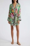 CAMILLA FLORAL SILK COVER-UP WRAP