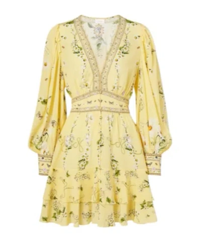 CAMILLA FLORAL SILK CRÊPE MINIDRESS