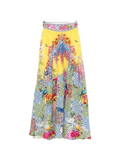 Camilla Floral Skirt In Multi