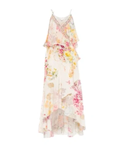Camilla Floral Slip Dress In Neutral