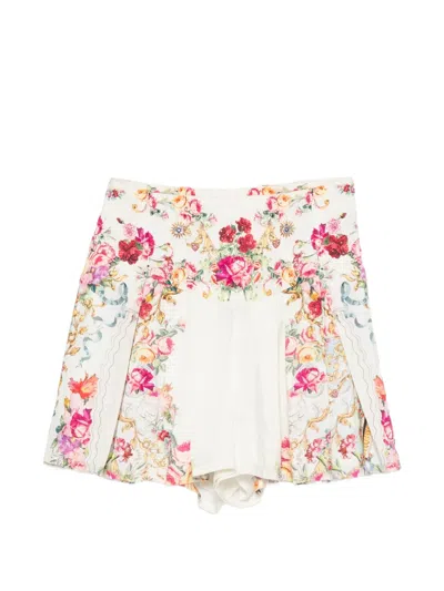 Camilla Floral-print Crystal-embellished Shorts In Multi