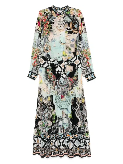 Camilla Folk Afloat Maxi Dress In Black