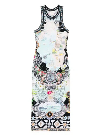 Camilla Folk Afloat Midikleid In Black