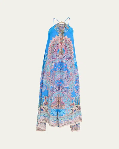 Camilla Footsteps In Folklore Gathered Maxi Dress In Multi