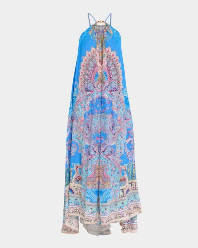 Camilla Footsteps In Folklore Gathered Maxi Dress In Multi