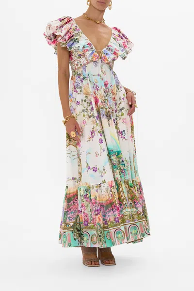 Camilla Frill Neck Dress With Hardware Munchkinland In White