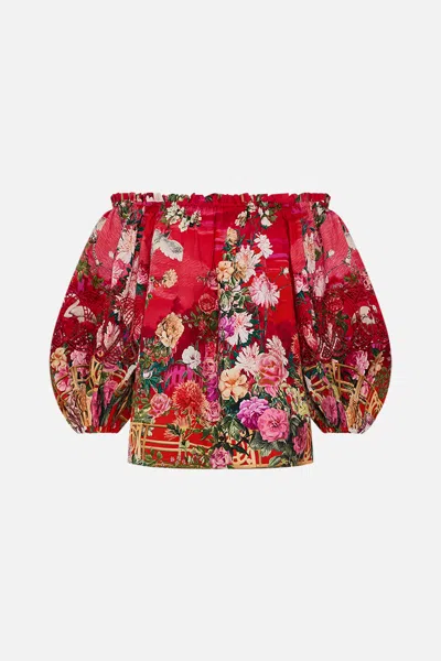 Camilla Frill Off Shoulder Top Sweet Home Alexandria In Multi