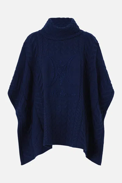 Camilla Funnel Neck Knit Poncho Notes From The Blue Room