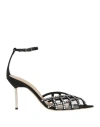 Camilla Gabrieli Woman Sandals Black Size 8 Textile Fibers