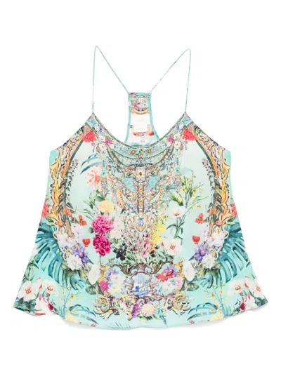 Camilla Gardens Of Queluz Top In Blue