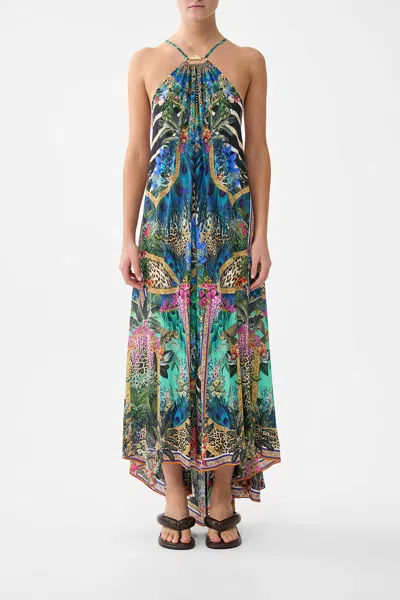 Camilla Gather Neck Hardware Maxi Dress Animal Alchemy In Multi