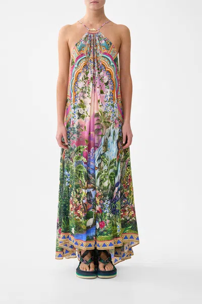 Camilla Gather Neck Hardware Maxi Dress Turkish Delight In Multi