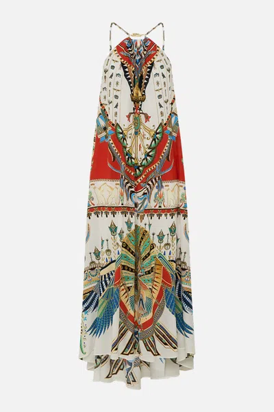 Camilla Gather Neck Hardware Maxi Dress Valley Of The Queens In Multi
