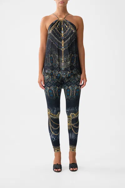 Camilla Gather Neck Hardware Top Song Of The Solstice In Black