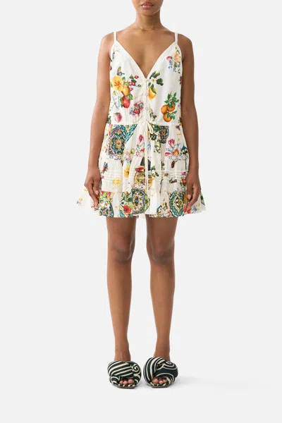 Camilla Gather Waist Short Dress Magic Of The Mercado In Multi