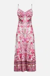 Camilla Gathered Bodice Bias Dress Botanical Novella