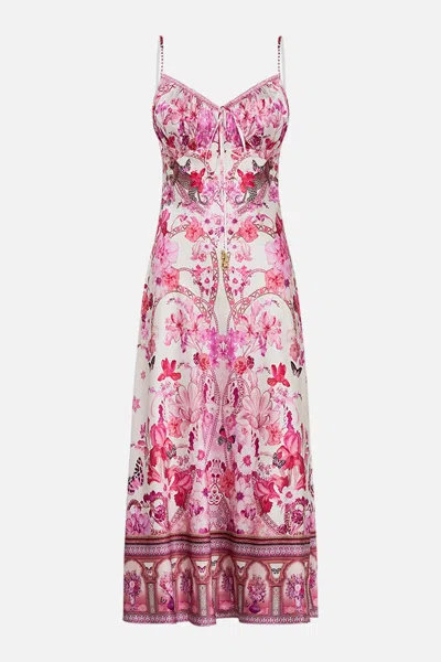 Camilla Gathered Bodice Bias Dress Botanical Novella