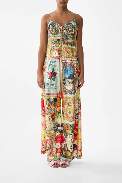 Camilla Gathered Bodice Bias Top Soap Opera In Multi