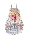 CAMILLA GIRL'S FLORAL SLEEVELESS HIGH-LOW DRESS