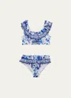 CAMILLA GIRL'S FRILL TWO-PIECE SWIMSUIT