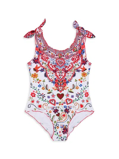 Camilla Girl's Printed One-piece Swimsuit In Multi