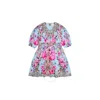 Camilla Girls Blue Mini Dress With Waist Sash And Bow In Blue