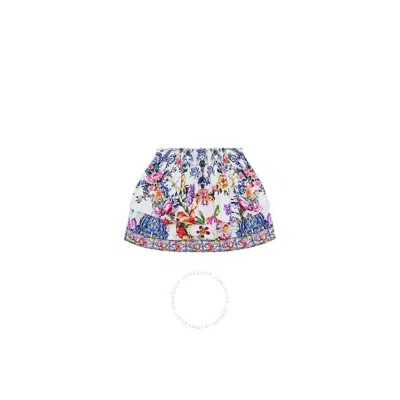 Camilla Girls Blue Mini Skirt With Baby Locked Edges