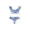 Camilla Girls Blue Swim Frill Crop 2-piece Bikini In Blue