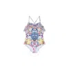 Camilla Petal Promise Land Continuous Wire Molded One-piece Swimsuit In Blue