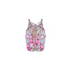 Camilla Girls Blue Tie Shoulder Romper In Blue