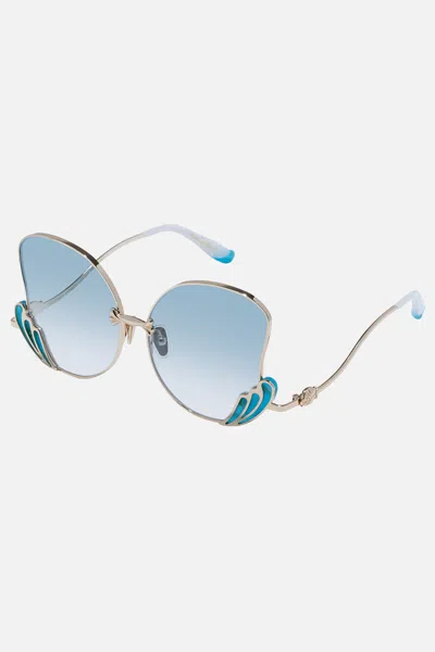 Camilla Goddess Energy Sunglasses Turquoise Marble In Blue