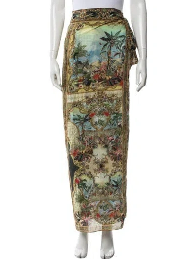 Pre-owned Camilla Graphic Print Cover-up In Green